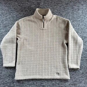 Lowe Alpine Fleece Jacket Womens Small Beige Polartec 1/4 Quarter Zip Waffle - Picture 1 of 10