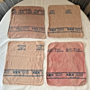 Posten 4 VERSCHIEDENE Vintage LADENLAPPEN KEX National Service Reinigungstuch AUTOMECHANIKER - Bild 1 von 7