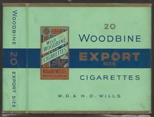 VINTAGE CIGARETTE/TOBACCO PACKET-#2757- HULL ONLY - WILLS WILD WOODBINE EXPORT - Picture 1 of 2