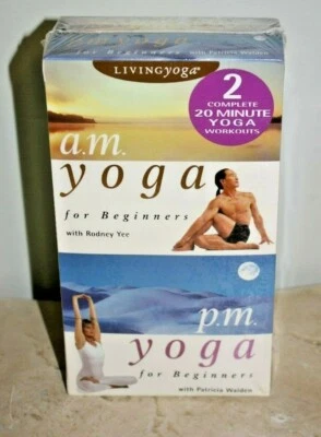 AM PM Yoga For Beginners VHS 2 Tape Set Patricia Walden Rodney NEW Factory Seal - Image 1 of 3