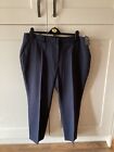 Ladies “BonMarche” Tapered Leg Trousers Blue/Grey Size 18
