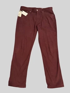 Daniel Cremieux Burgundy (Port Red) Chino Straight Men’s Pants Size 34 X 30 - Picture 1 of 7