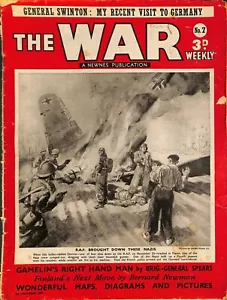 Vintage THE WAR Weekly magazine No:7 December 1939 R.A.F. BROUGHT DOWN THESE NAZ - Picture 1 of 1