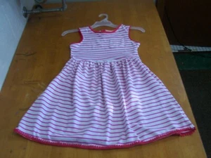 Mini Boden Pink & White Striped Knit Dress With Decorative Trim-Sz. 8-9 Yrs. - Picture 1 of 4