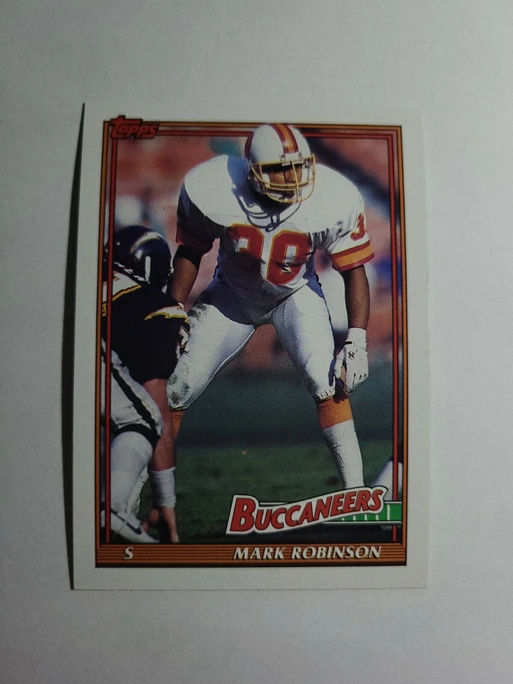 MARK ROBINSON 1991 TOPPS FOOTBALL CARD # 496 D7945 - Image 1 of 1