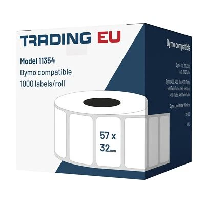 LABELTRADE 5x Label kompat. zu Dymo 11354 57 x 32 mm 1000 Label Etiketten pro Rolle