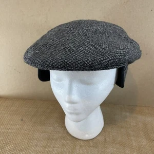 Weatherproof Protective Wool Mens L Gray Tweed Lined Ear Flap Classic Cabby Cap - Picture 1 of 9