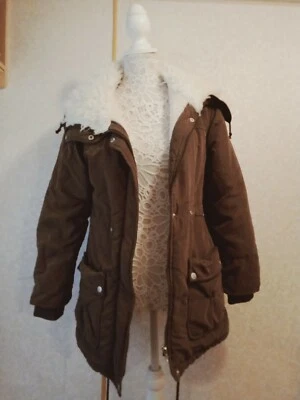 Brave Soul Carky Green Zip Up Warm High Neck Coat Size S - Image 1 of 4