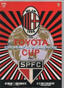 1993 TOYOTA Intercontinental CUP São Paulo x AC Milan Programme Club World Cup - Picture 1 of 1
