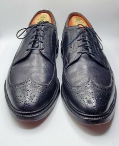Allen Edmonds MacNeil 9117 Longwing Blucher 13 D Black Wingtip Shoes - Vintage