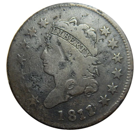 Large cent/penny 1811, 11 over 10 overdate mid grade details Cover