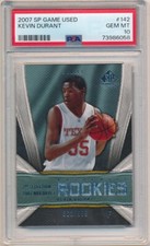 KEVIN DURANT 2007/08 SP GAME USED #142 RC ROOKIE SONICS #863/999 PSA 10 GEM MINT
