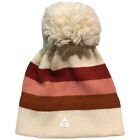 Gerry Wool Hat Knitted Pom Winter Beanie White Brown Red Cap Ski Snowboard Sled