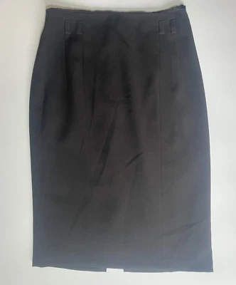 F&F Pencil Skirt Size 12 Womens Black Lined Zip Knee Length Work Smart - Image 1 of 4