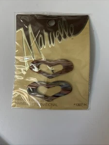 1980 MARVELLE by GOODY VTG Hand Made Hair Barrettes Plastic Opalescent NOS - Picture 1 of 2