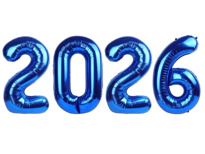Números de globo 2026 - 40 pulgadas azul marino suministros de fiesta de Nochevieja 2026, N... Foto 1 de 4