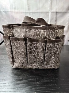 Thirty-one Brown Dancing Dots Mini Utility Tote - Picture 1 of 8