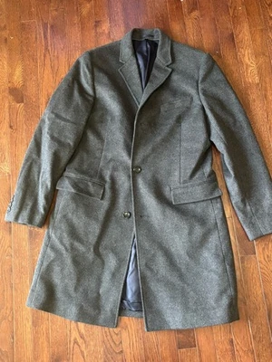 J. Crew Ludlow Wool Cashmere Long Charcoal Grey Overcoat Coat Size 42R - Image 1 of 4