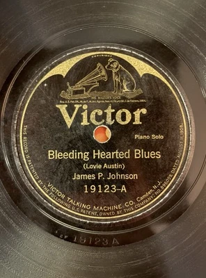 Victor 19123 - 78rpm Record - James P Johnson (Bleeding Hearted Blues / Cant Do) Foto 1 de 4