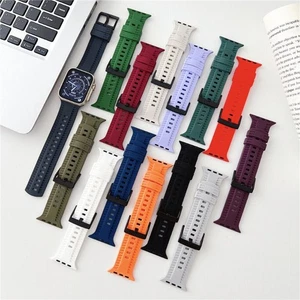 Sport Band Strap Tire Pattern For Apple Watch 9 8 7 6 5 SE Ultra 2 44/41/45/49mm - Picture 1 of 21