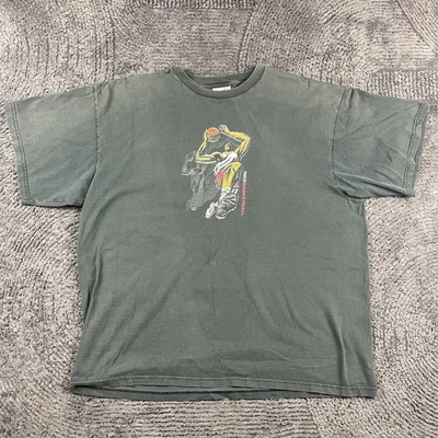 Camiseta Gráfica De Colección Nike Baloncesto XL Verde Años 90 Puntada Única Estilo EE. UU. Foto 1 de 4