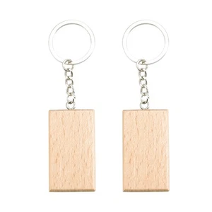 2 Pezzi Portachiavi in Legno Massello Amanti Uomo Carino Portachiavi per Donna Creativo - Foto 1 di 12