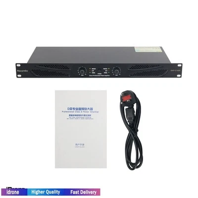 Pro Class D Power Amplifier 2 Channel Power Amp 600Wx2 for Bar Disco Concerts - Image 1 of 4