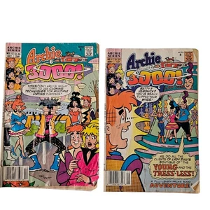 Archie 3000 Comic Lot (2) 1990s Vintage Series Betty Veronica Jughead Humor - Picture 1 of 6