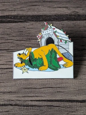 RARO Pin Disney Plutón Árbol de Navidad Muñeco de Nieve Espectáculo de Prendedores 2005 LE 400 Foto 1 de 2