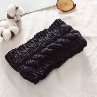 Winter Warm Ear Warmer Knit Thermal Braid Headband Stretch Ear Cover For Women - Image 1 of 2