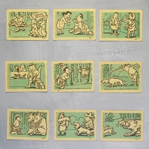 HUNTING Humor Elk Setter cow Match labels USSR 1961 stickers matchbox Set 9☀️ - Picture 1 of 2