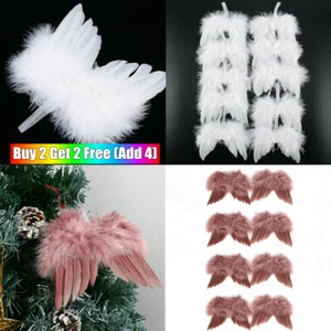 3D White Feather Angel Wings Christmas Tree Decoration Hanging Xmas Craft UK - Picture 1 of 12