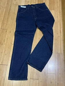 Wrangler Jeans Mens 34 Blue Denim Pants Straight Leg Rugged Wear 34 X 32 - Picture 1 of 6