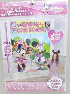 Disney Mickey Mouse Giant Scene Setter Wall Decorating Kit 6ft Bowtique Backdrop - Picture 1 of 5