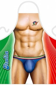 Italienische Herren-Küchenschürze, Made in Italy, viel Spaß beim Kochen! - Bild 1 von 2