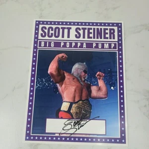 Foto autografiada por Scott Steiner de 8,5x11" luchador de lucha libre de la WWE Big Poppa Pump #1 - Imagen 1 de 4