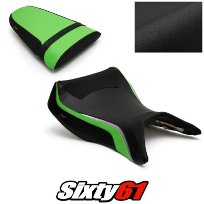 Fundas de asiento Kawasaki Ninja ZX12R 2000-2003 2004 2005 2006 verde Luimoto Tec-Grip Foto 1 de 4