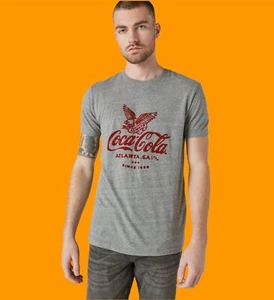 Lucky Brand x Coca-Cola Hombre Talla XL Camiseta Gris Logo Licencia Auténtica - Imagen 1 de 12