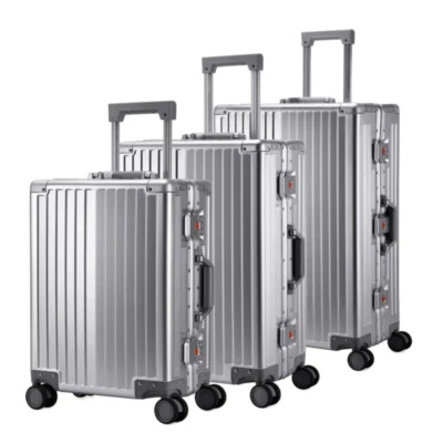 Koffer Reisekoffer Hartschale aus Aluminium Heuer "Stripe" Luxus AluminiumKoffer - Bild 1 von 4