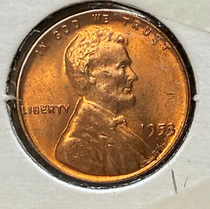 1953 Lincoln 1¢ rot Stempelglanz (#1) - Bild 1 von 2