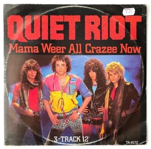 Quiet Riot • Mama Weer All Crazee Now Rare UK 12" Single 45 RPM Vinyl Record EX - Picture 1 of 6