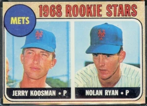1968 Topps Rookie Stars Nolan Ryan Jerry Koosman Vintage (1993) RC Reprint - Picture 1 of 2