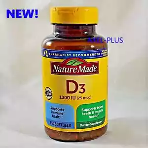 Nature Made Vitamin D3 5000 IU Ultra Strength Softgels - 180 Count - Picture 1 of 2