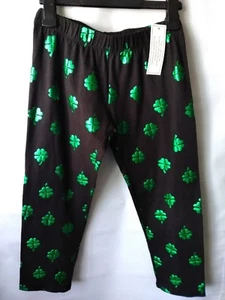 Capri Leggings, Juniors XS. Shamrock. New. St. Patrick's Themed leggings. - Picture 1 of 4
