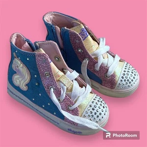 S Sport By Sketchers Toddler 8 Crystal Stars Unicorn Glitter Flashing Lights - Picture 1 of 9