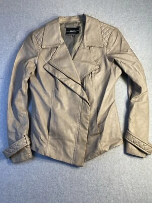 BNCI by Blanc Noir Faux Suede Gray Moto Jacket Women's Size Medium - Image 1 of 4