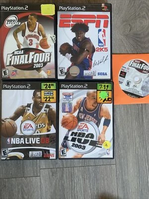 PS2 PlayStation 2 Baloncesto Lote de 5 Juegos - NCAA Final Four 02, 03, NBA Live Foto 1 de 4