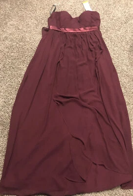 Bill Levkoff Vestido de Dama de Honor Púrpura Mujer Talla 14 Poliéster Nuevo con Etiquetas a37 Foto 1 de 4