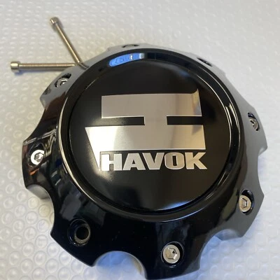 Centro de rueda Havok Csp (CBH08-D1P) negro brillante.  Con tornillo. Foto 1 de 2