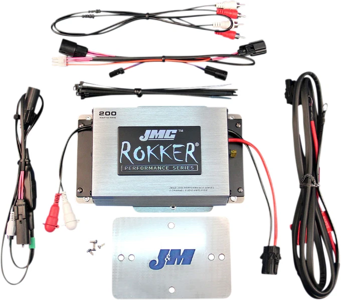 J&M JMC ROKKER 200 W 2-Channel Amplifier Kit Harley Road Glide 15-Up - Image 1 of 1